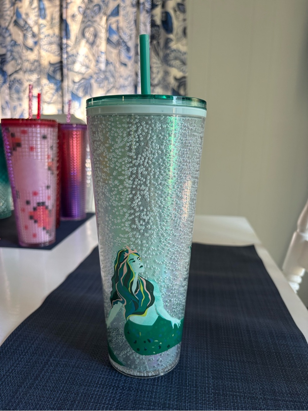 Starbucks Anniversary Siren Mermaid Mint Green Bubble Seed Venti Tumbler